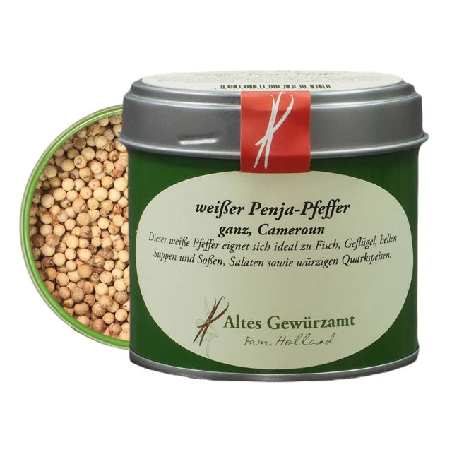 Altes Gewürzamt Weißer Penja-Pfeffer (Ganz) – 90g