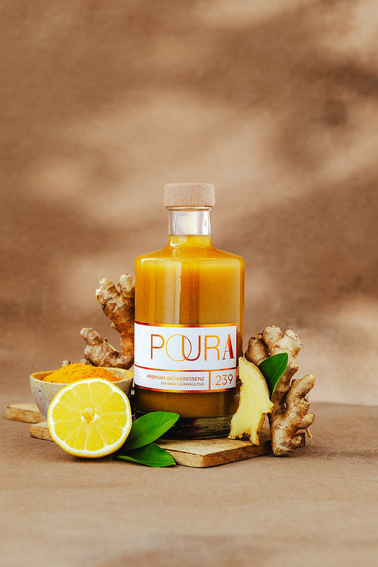 Poura Ingwer Essenz 495ml & 195ml – Pure Ingwerpower für mehr Energie und Frische