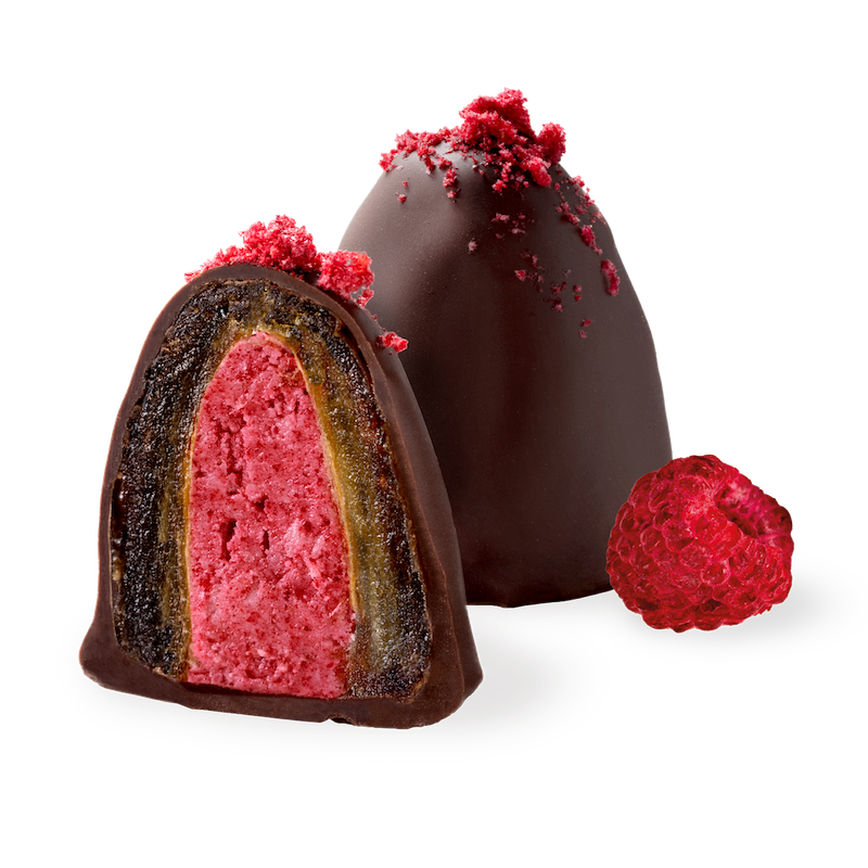 djoon Bio Dattelpralinen – Raspberry Cream, 9 Stück (100g)