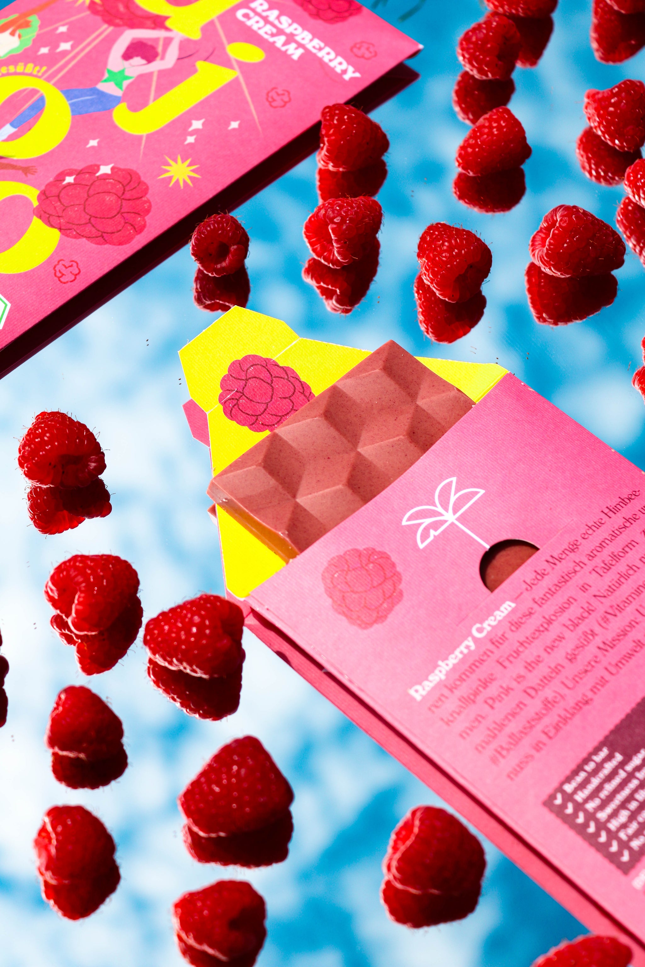 djoon Bio Dattelschokolade Raspberry Cream – 70g Tafel