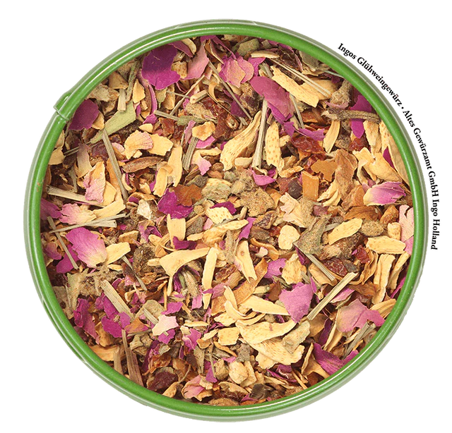Glühweingewürz mit Rosenblätter