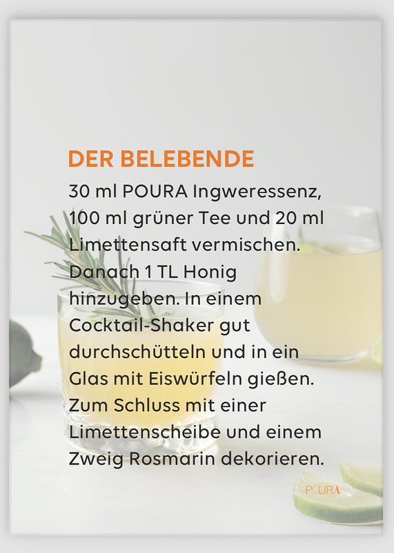 Poura Ingwer Essenz 495ml & 195ml – Pure Ingwerpower für mehr Energie und Frische
